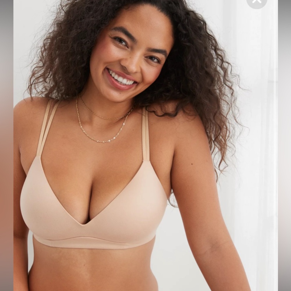 Aerie Sunnie Wireless Push Up Bra - Tan 38C
